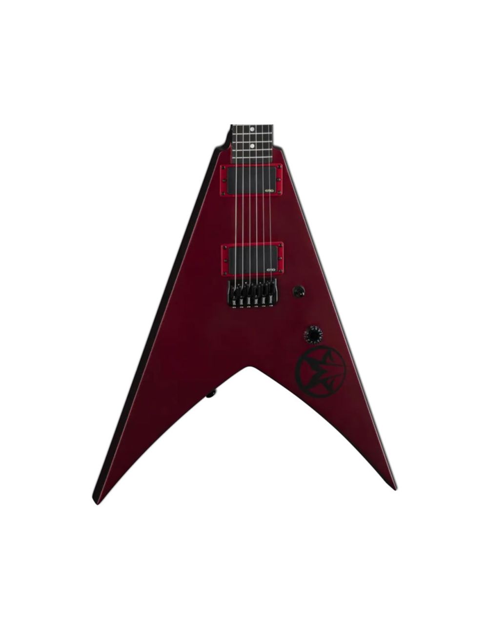 Dean Vengeance Greg Tribbett Signature Guitar - Metallic Red Satin