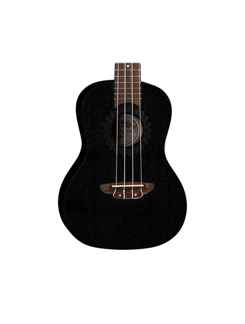 Luna Uke Vintage Mahogany Concert Ukulele - Black Satin