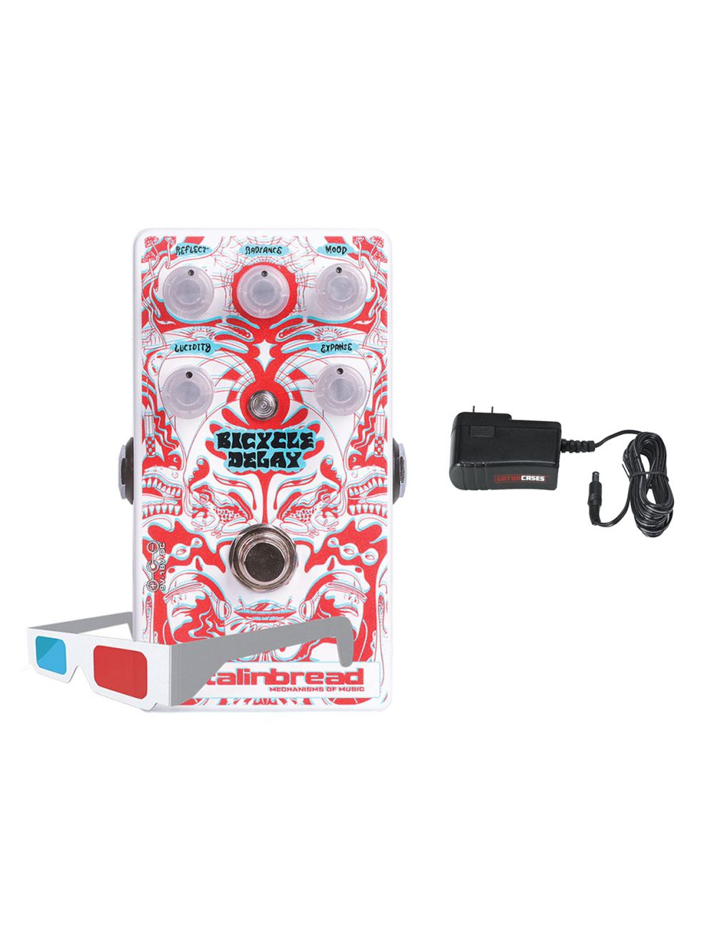 Catalinbread Limited Edition Bicycle Delay 3D + Gator 9V Power Supply Combo