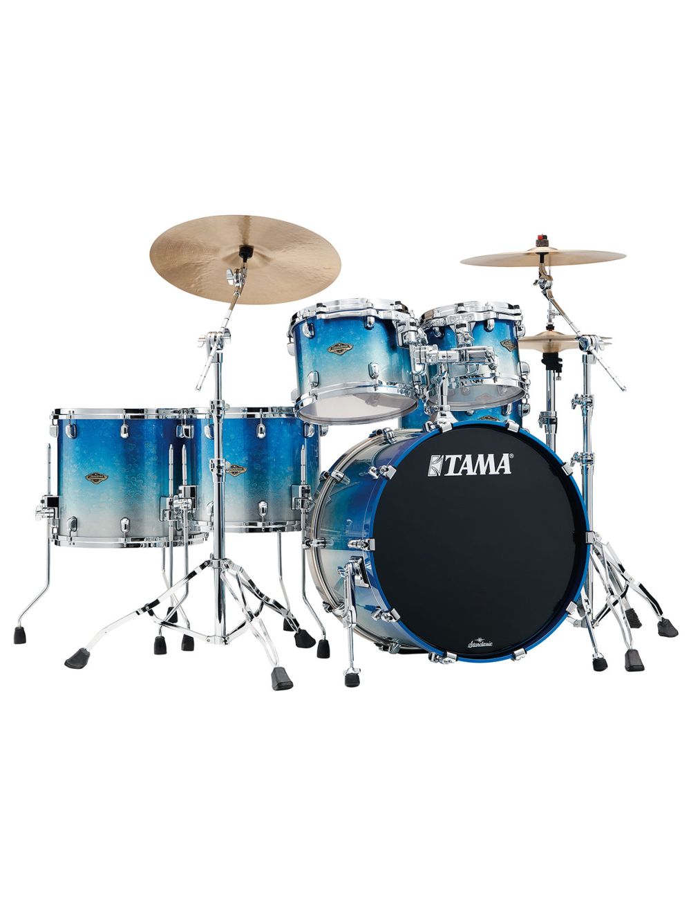Tama Starclassic Walnut/birch 5-piece Shell Pack - Molten Blue Ice Fade