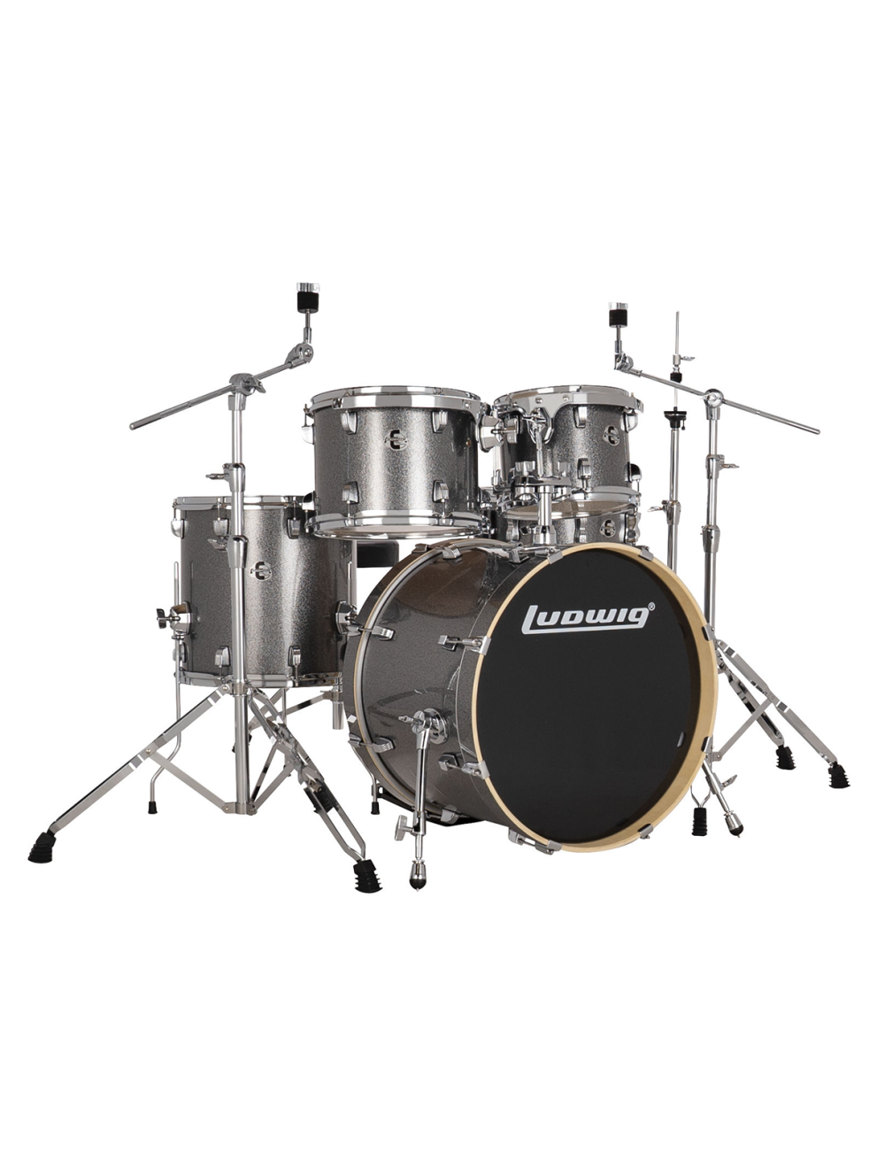 Ludwig Evolution 5-Piece Shell Pack w/20" Kick - Platinum Sparkle