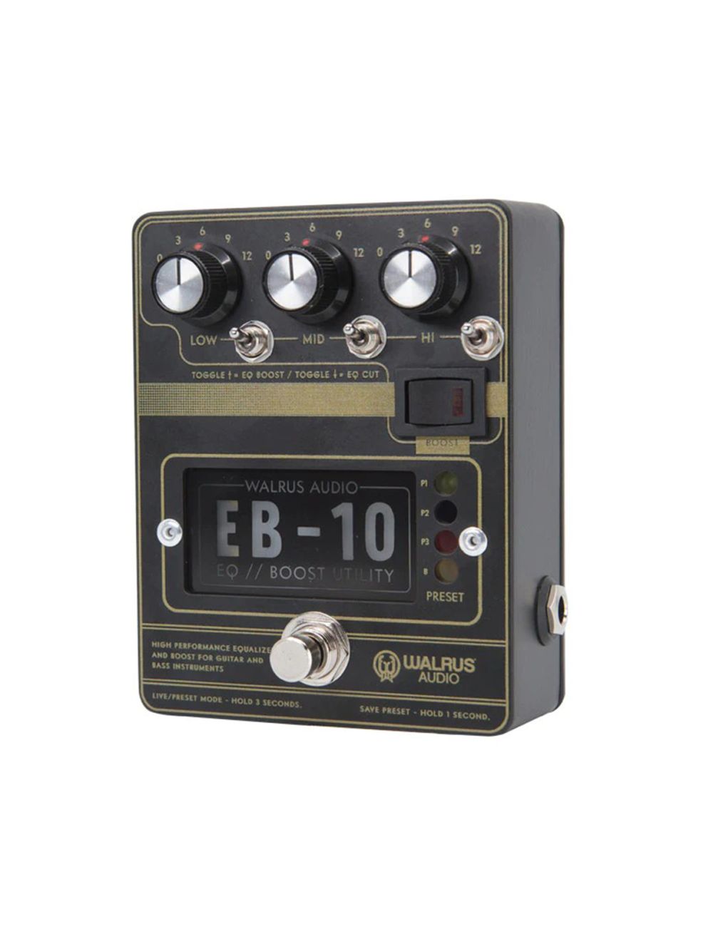 Walrus Audio EB-10 Preamp/EQ/Boost Pedal (Black) - Open Box