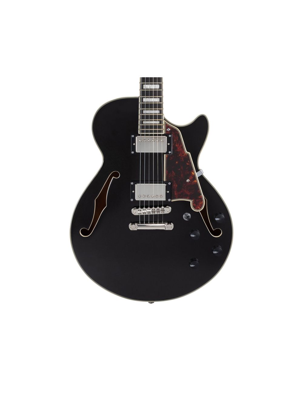Black semi hollow guitar on sale