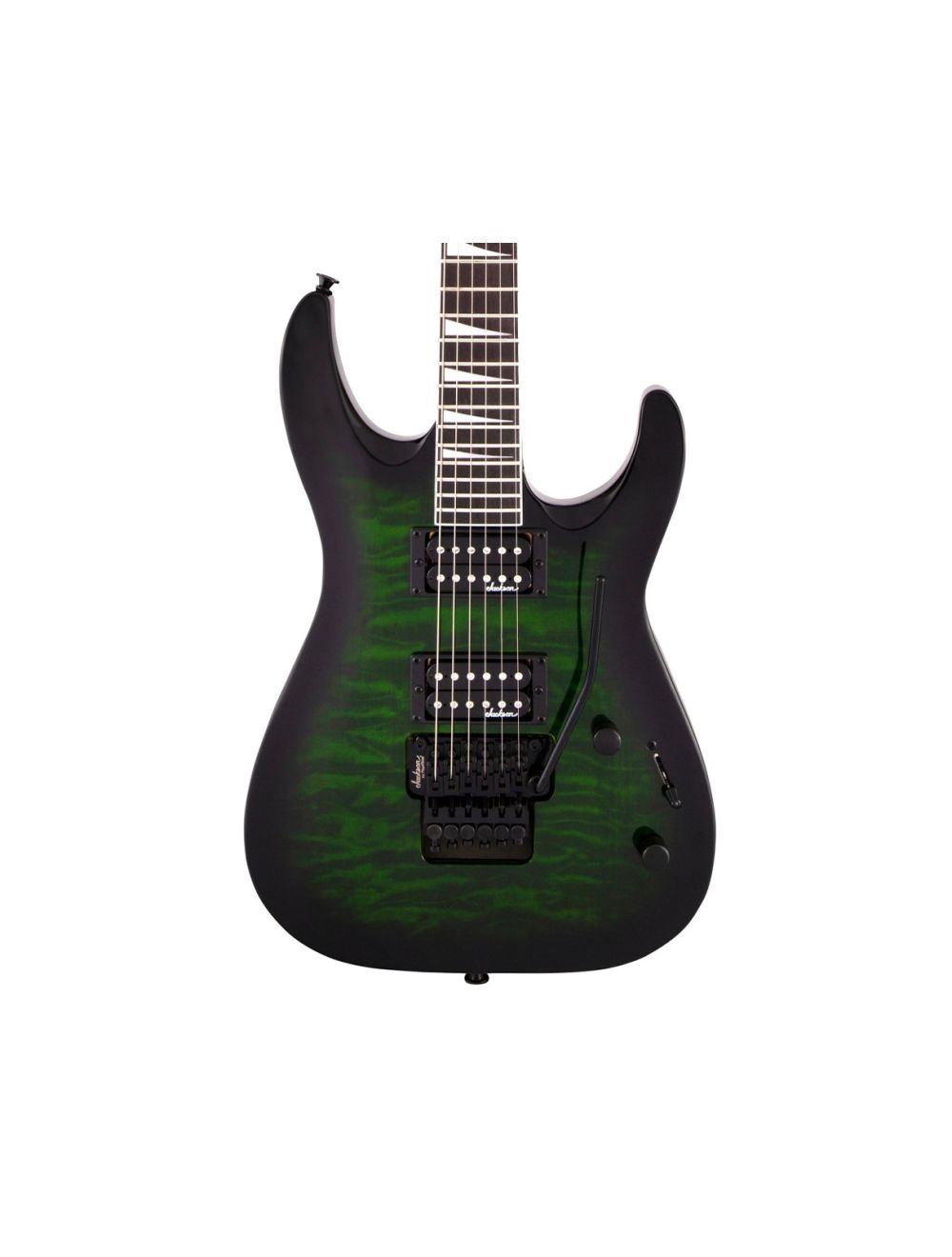 Used Jackson JS Series Dinky Arch Top JS32Q DKA - Trans Green Burst w/ Amaranth FB