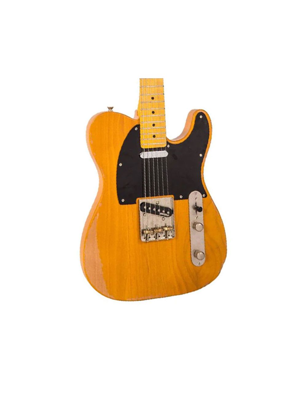 Vintage Icon Series V52 Distressed SS Electric Guitar - Butterscotch