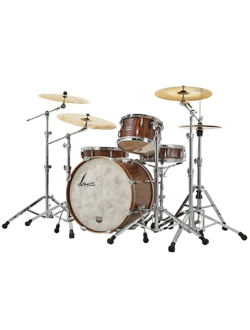 Sonor Vintage Series 3-pc Shell Pack w/ 22" Kick - Rosewood Semi-Gloss