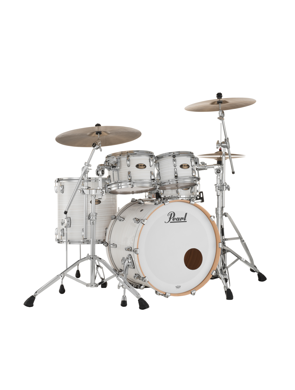 Pearl Masters Maple Gum 3-pc Shell Pack w/ 22" Kick - White Ice Swirl
