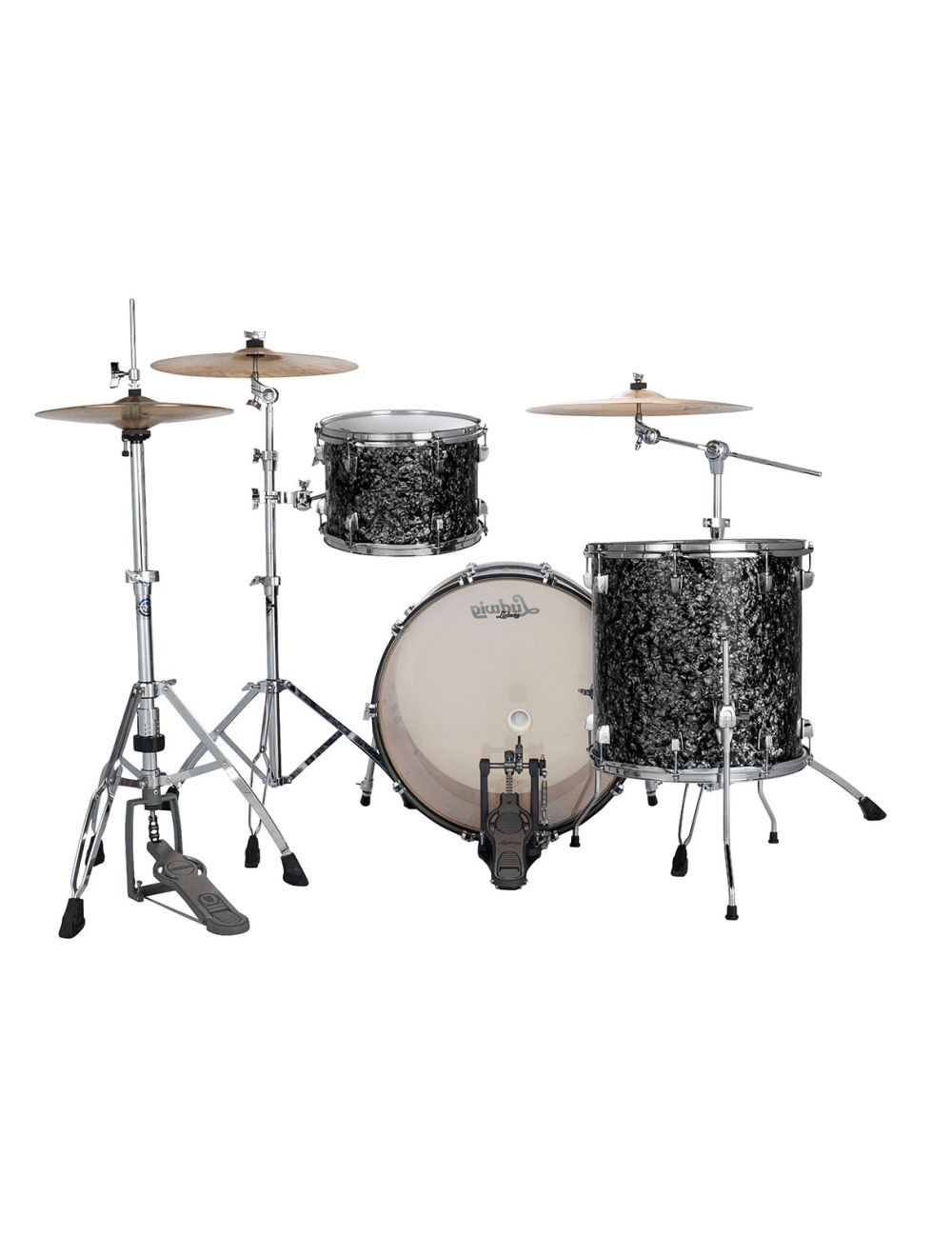Ludwig Neusonic Fab 3-pc Shell Pack w/ 22" Kick - Ebony Pearl