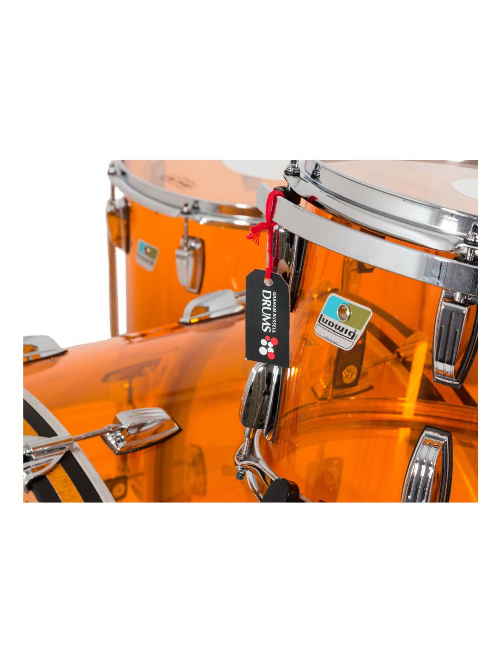 Ludwig Vistalite Pro Beat 3pc Shell Pack w/ 24" Kick - Amber