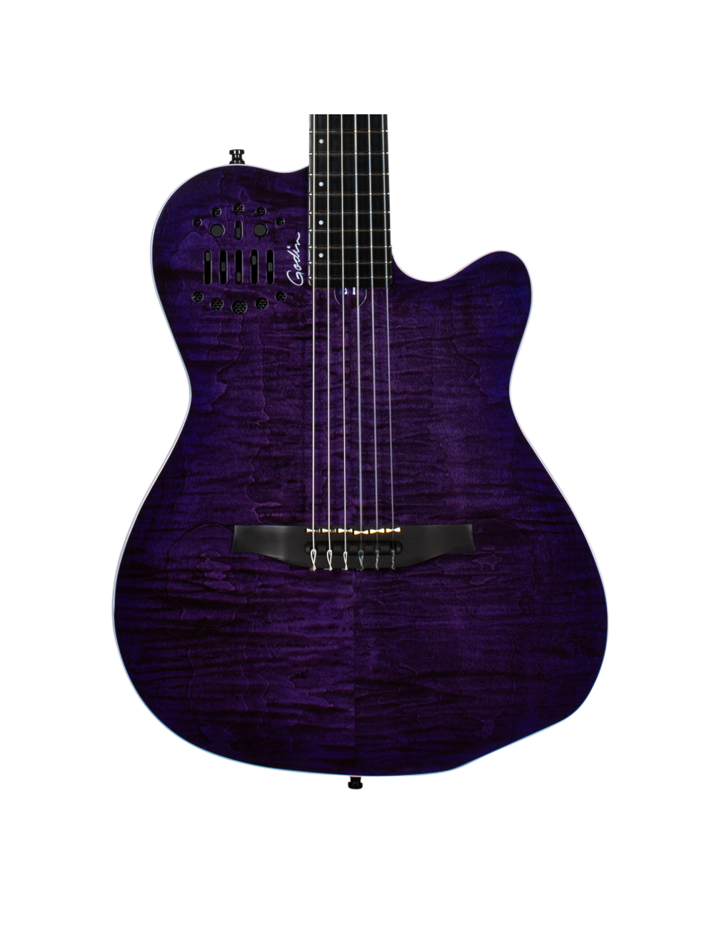 Godin ACS Steve Stevens Signature 25th Anniv Nylon A/E Guitar - Purple w/Case