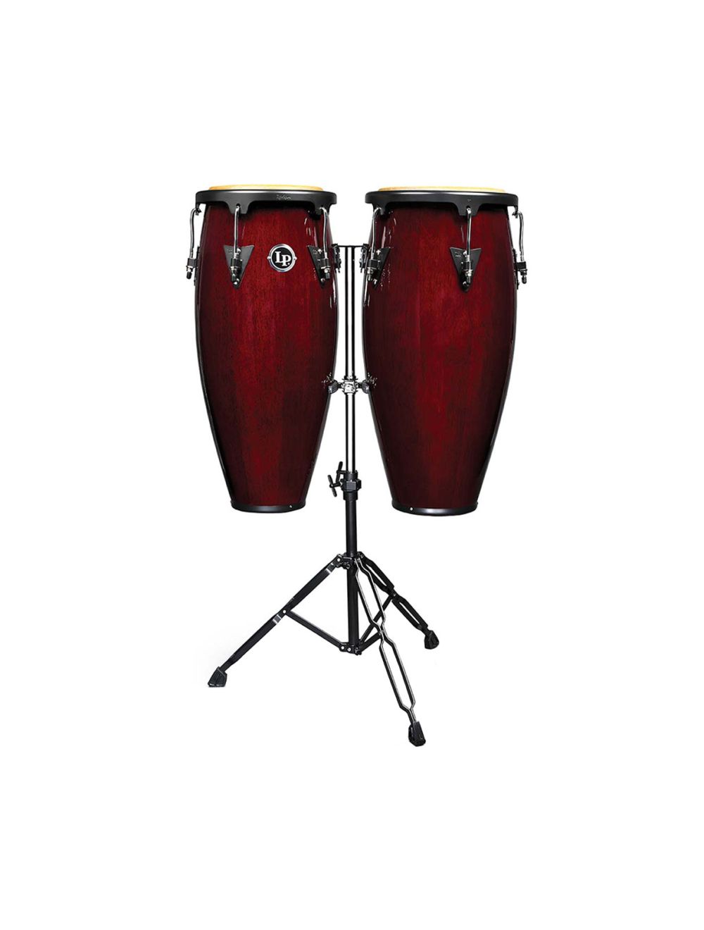 Open Box Latin Percussion Aspire Series 10" & 11" Conga Set w/Dbl Stand - Dark Wood