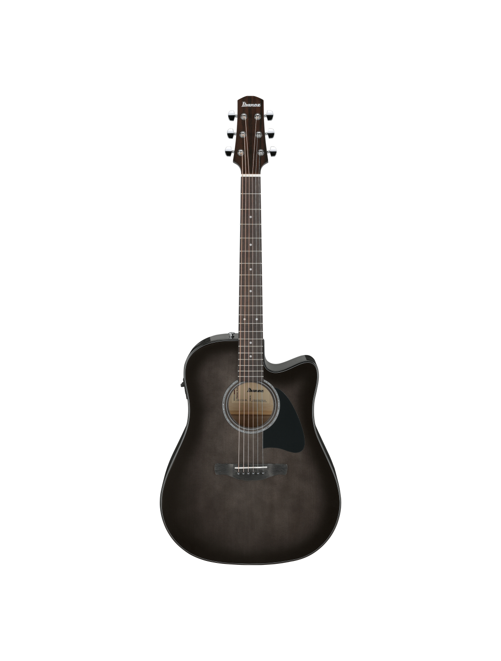 Used Ibanez AAD77CE A/E Guitar - Transparent Black Sunburst High Gloss