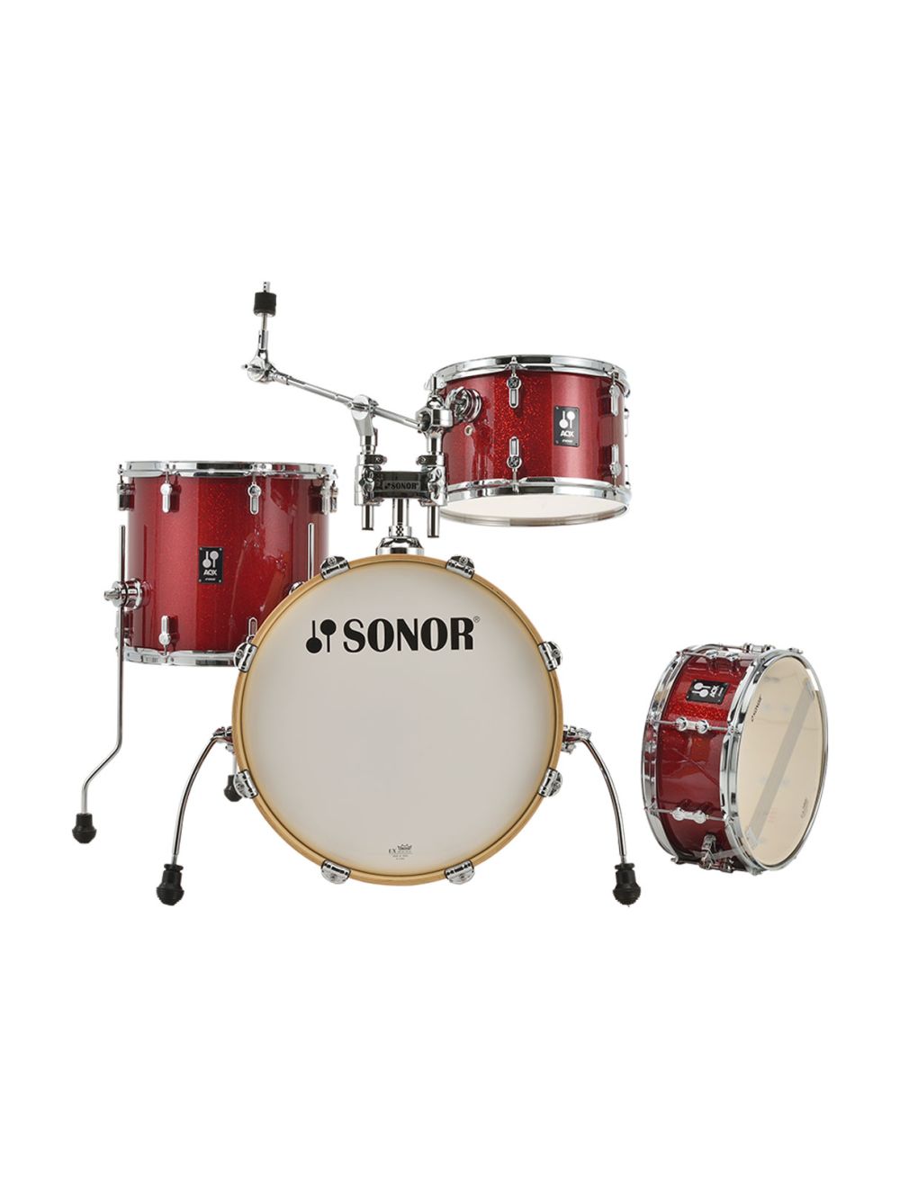 Sonor AQX Jazz 4-pc Shell Pack w/ 18" Kick - Red Moon Sparkle - Open Box