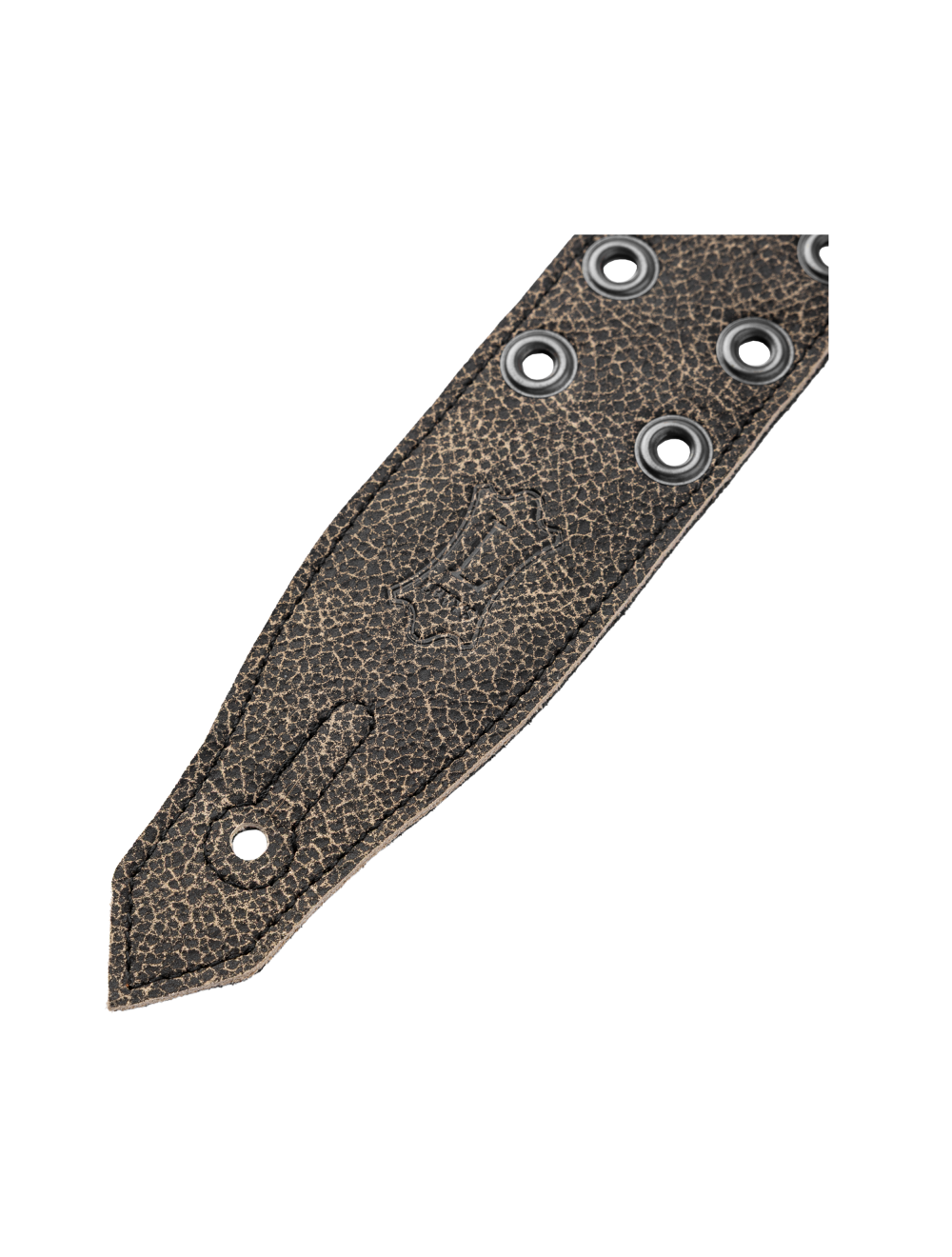 Levy's Rebel Leathers Series Leather Guitar Strap - Distressed Black w/Eyelets