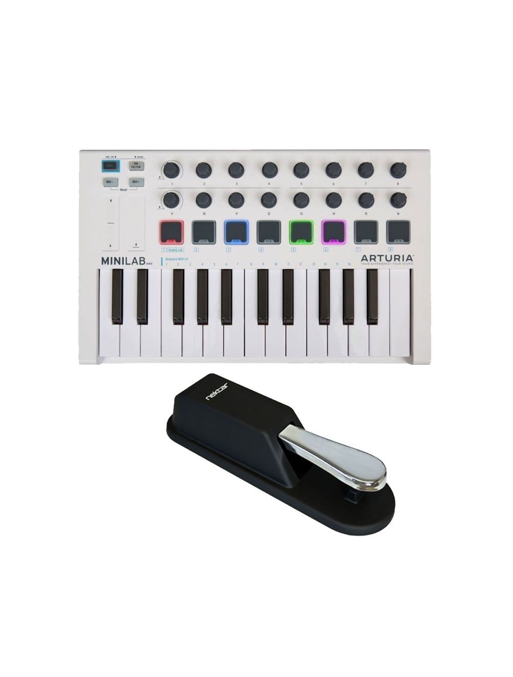 Midi controller store sustain pedal