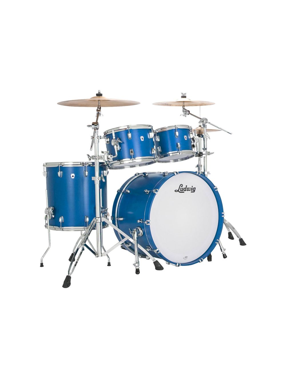 Ludwig Neusonic Mod 4-pc Shell Pack w/ 22" Kick - Royal Blue Stain