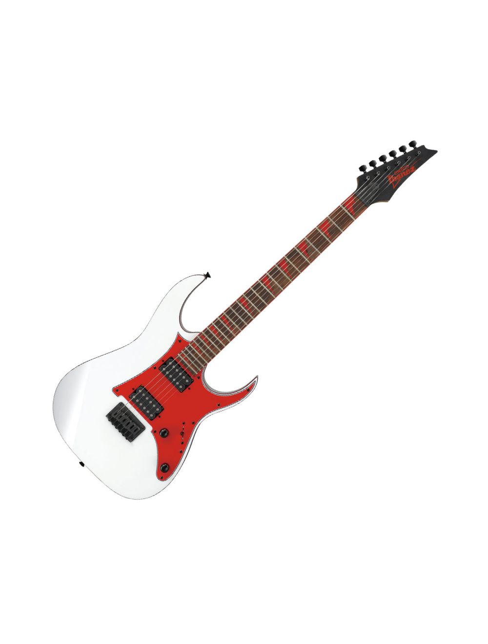 Ibanez red and white electric guitar top