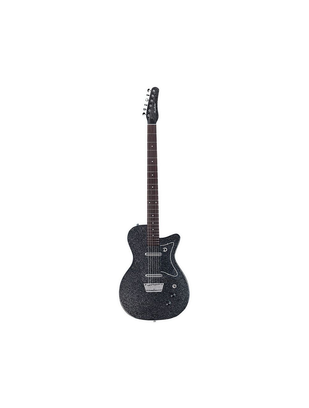 Danelectro D56 Baritone Guitar - Black Metal Flake