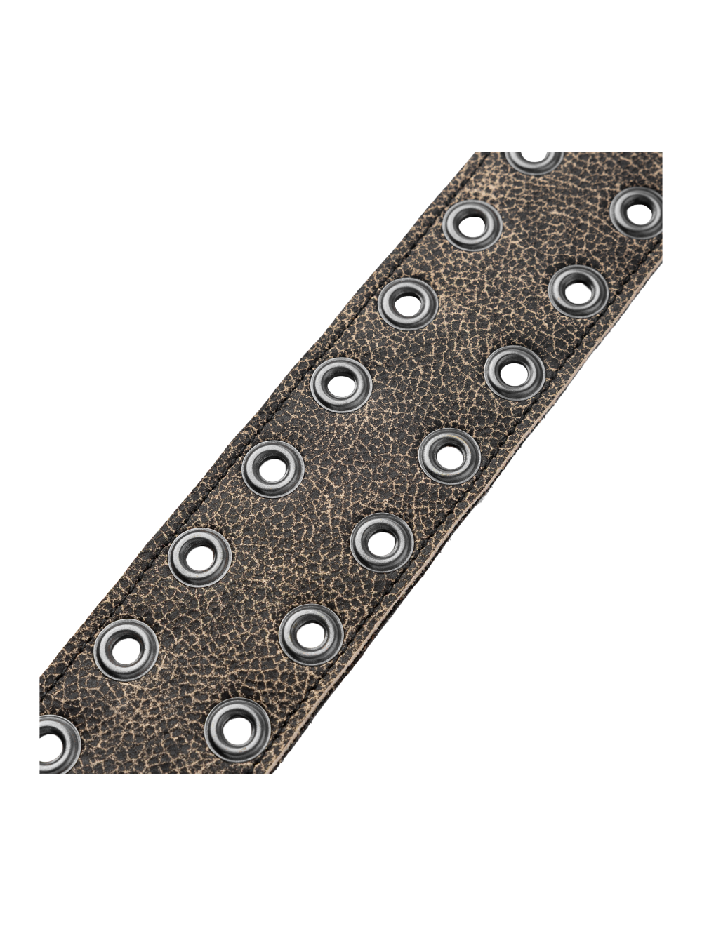 Levy's Rebel Leathers Series Leather Guitar Strap - Distressed Black w/Eyelets