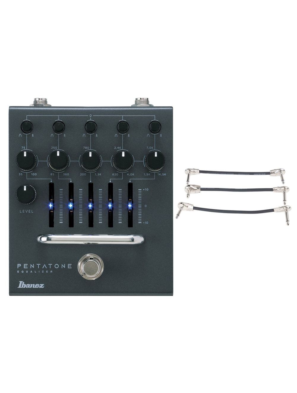 Ibanez Pentatone 5 Band EQ Equalizer Pedal + Gator Patch Cable 3 Pack