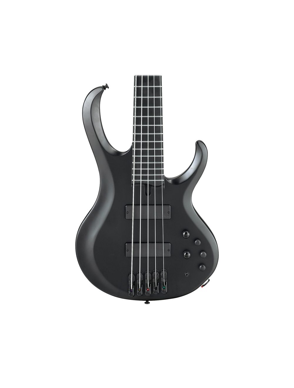 Used Ibanez BTB625EXBKF BTB Iron Label 5-String Bass - Black Flat