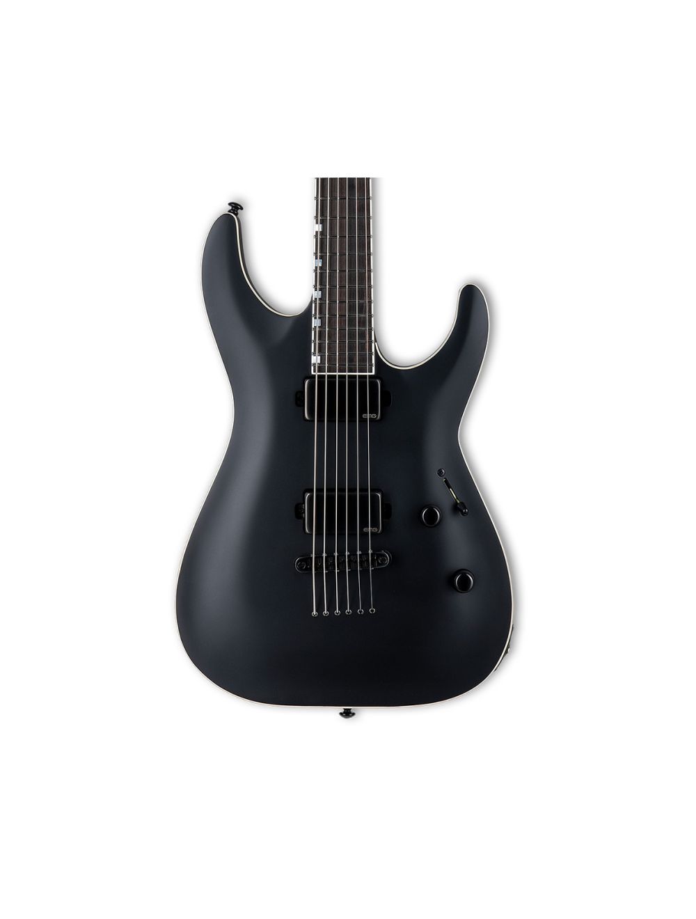 ESP LTD MH-1000 Baritone Electric Guitar - Black Satin