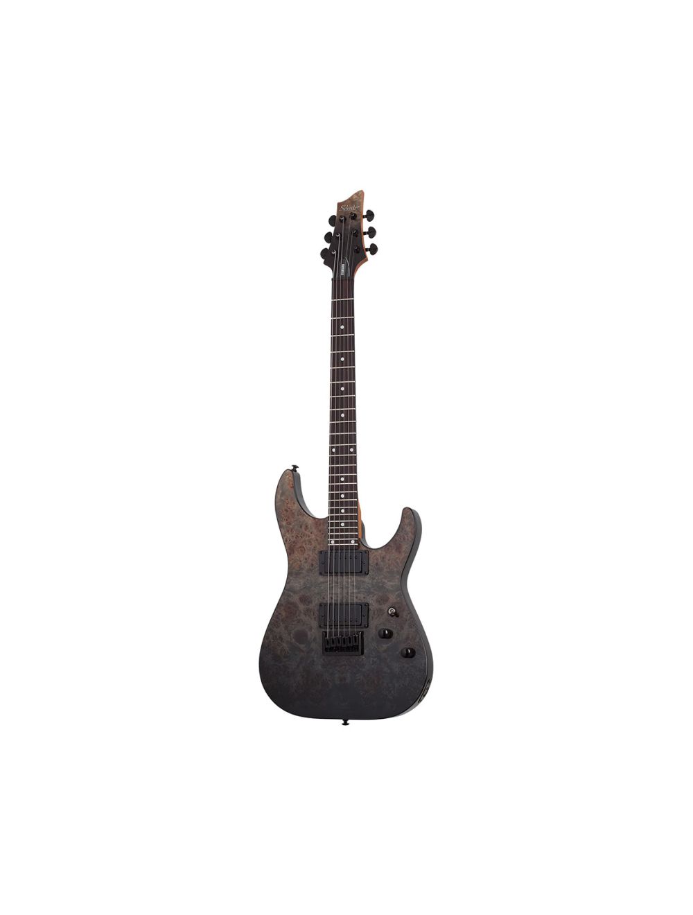Schecter C-1 Standard Electric Guitar - Black Fade Burst Burl