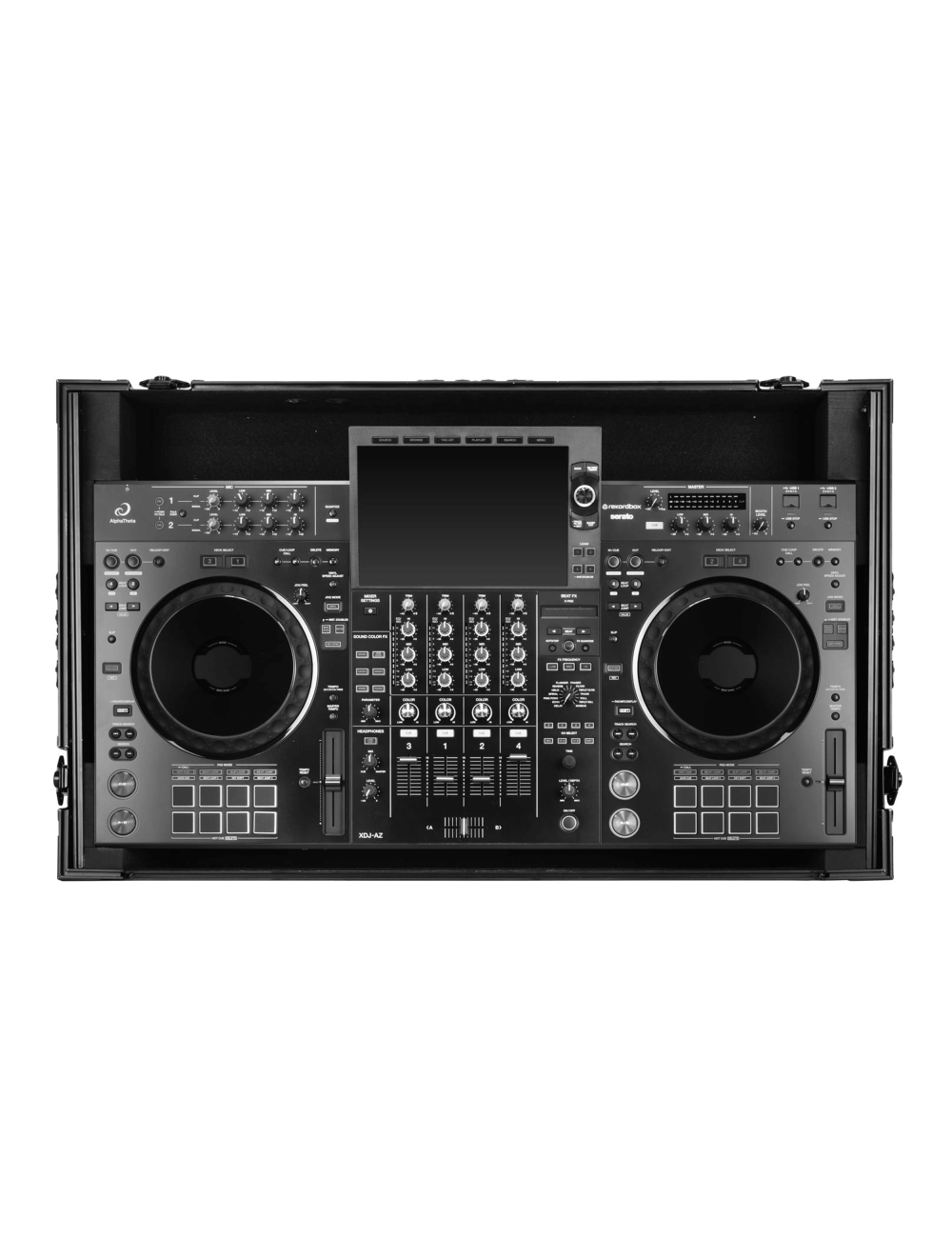 Odyssey FZGSXDJAZWBL All Black AlphaTheta XDJ-AZ Glide Styel Flight Case with Wheels