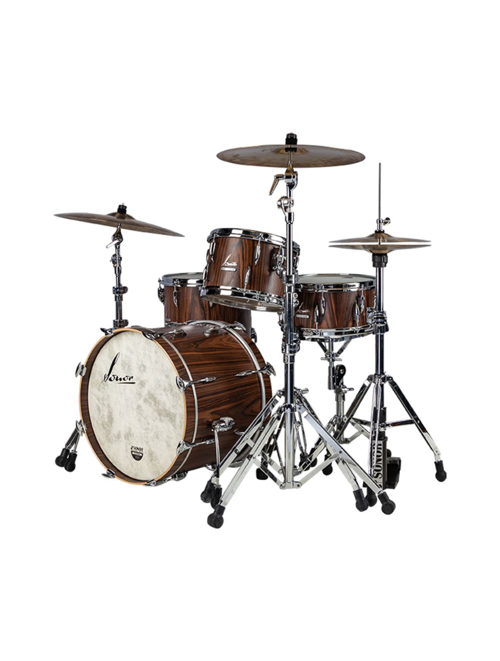 Sonor Vintage Series 3-pc Shell Pack w/ 20" Kick - Rosewood Semi-Gloss