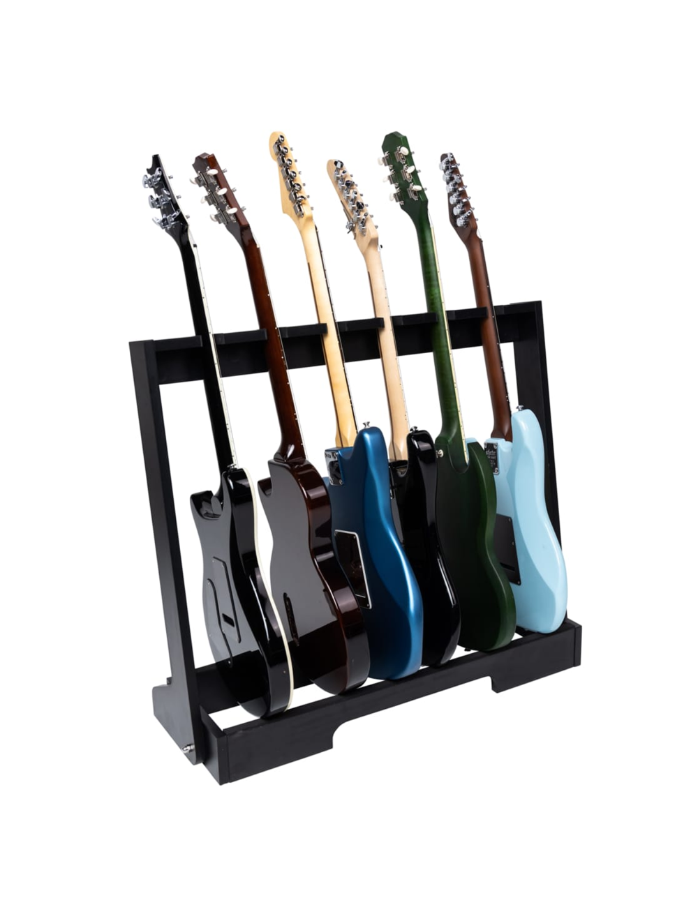 Gator Frameworks Wooden Guitar Rack for Up to 6 Guitars - Black