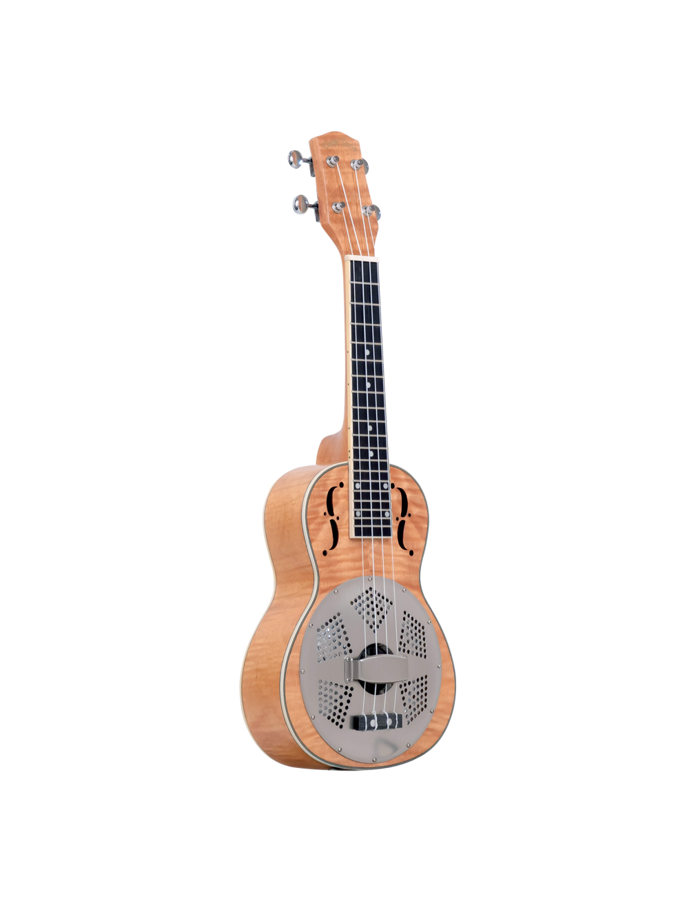 Gold Tone Curly Maple Resonator Concert-Scale Ukulele - Open Box