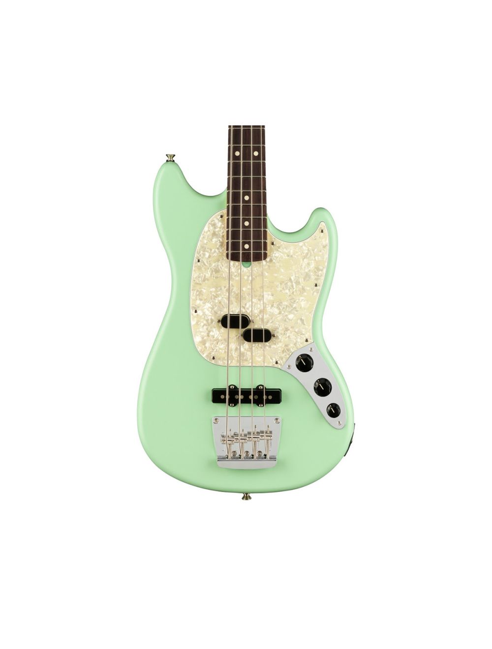 Fender American Performer Mustang Bass - Satin Surf Green w/ Rosewood Fingerboard