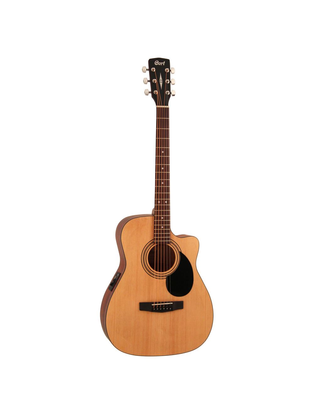 Cort AF515CE Concert Cutaway Acoustic-Electric Guitar - Open Pore Natural