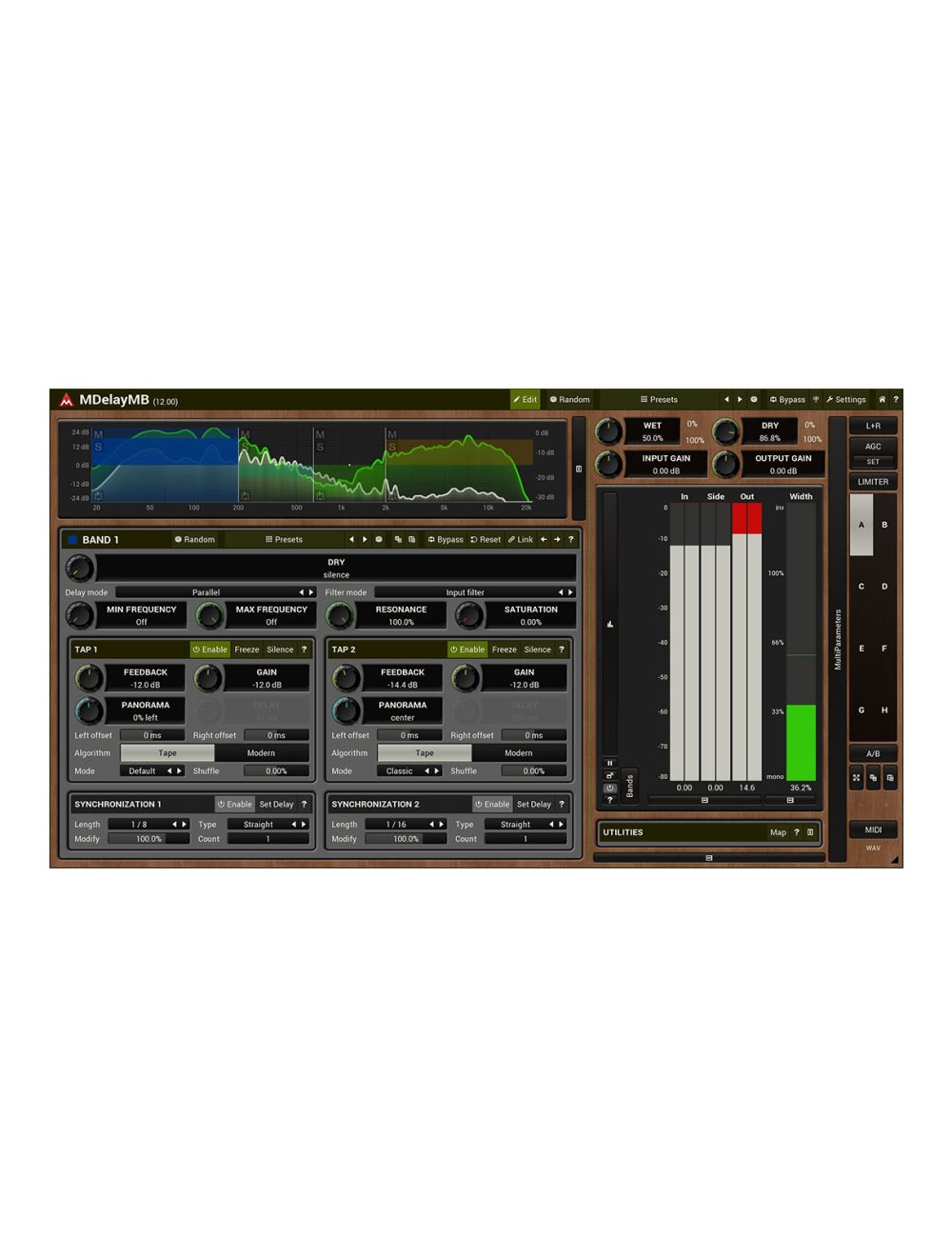 Melda MDelayMB 6 Fully Adjustable Bands