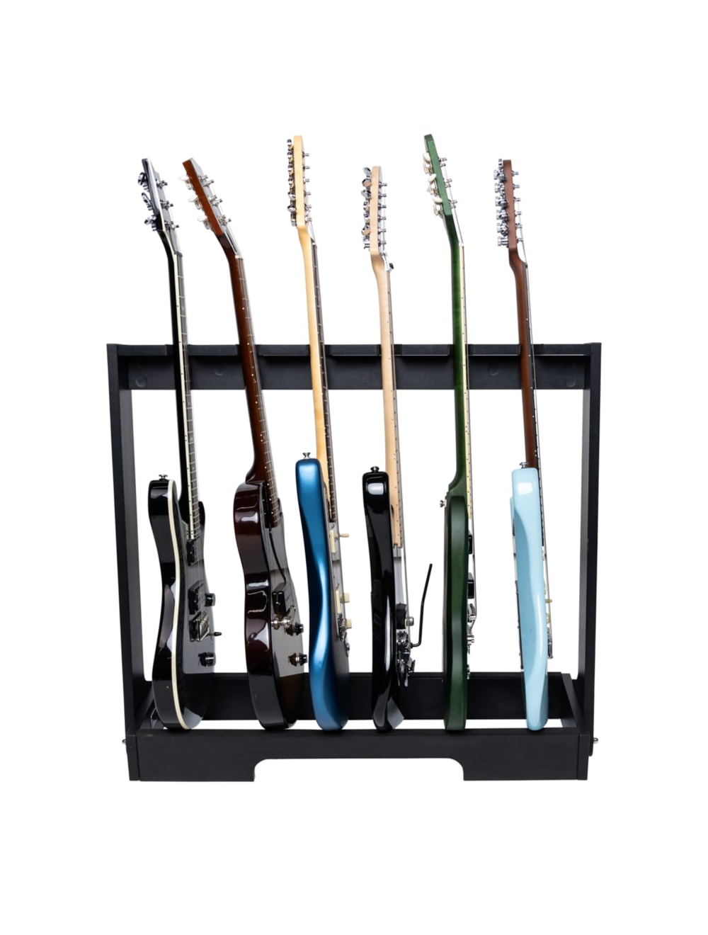 Gator Frameworks Wooden Guitar Rack for Up to 6 Guitars - Black