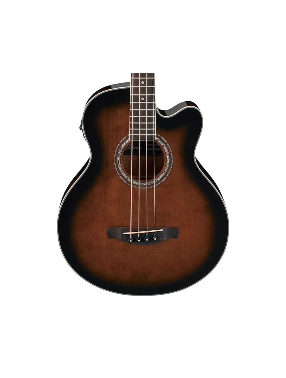 Used Ibanez AEB10EDVS AE Acoustic Electric Bass Guitar - Dark Violin Sunburst