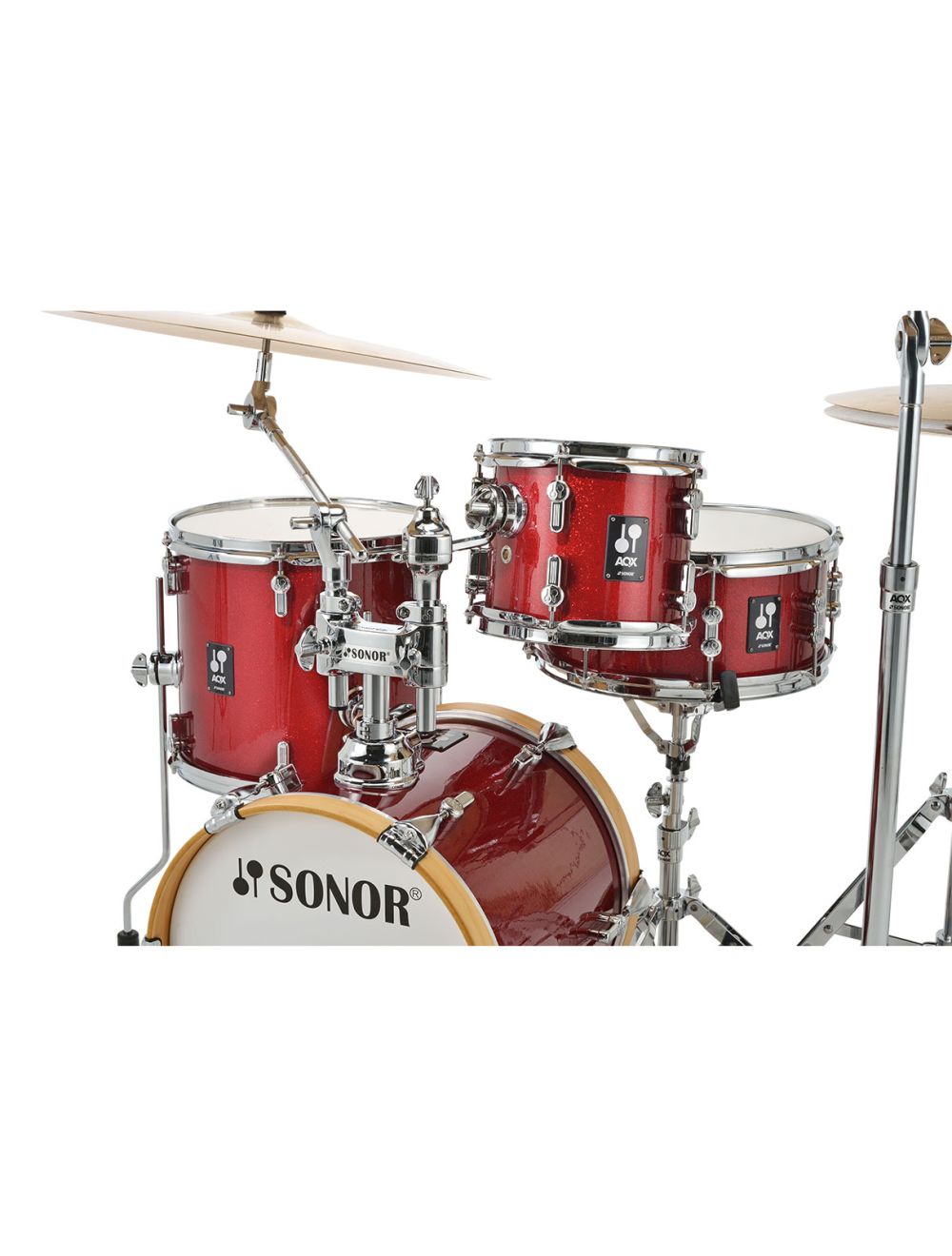 Sonor AQX Micro 4-pc Shell Pack w/ 14" Kick - Red Moon Sparkle