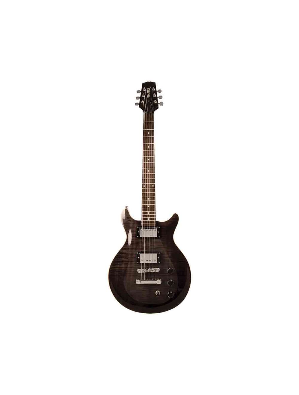 Hamer SATF TBK Trans Black Archtop Double Cutaway