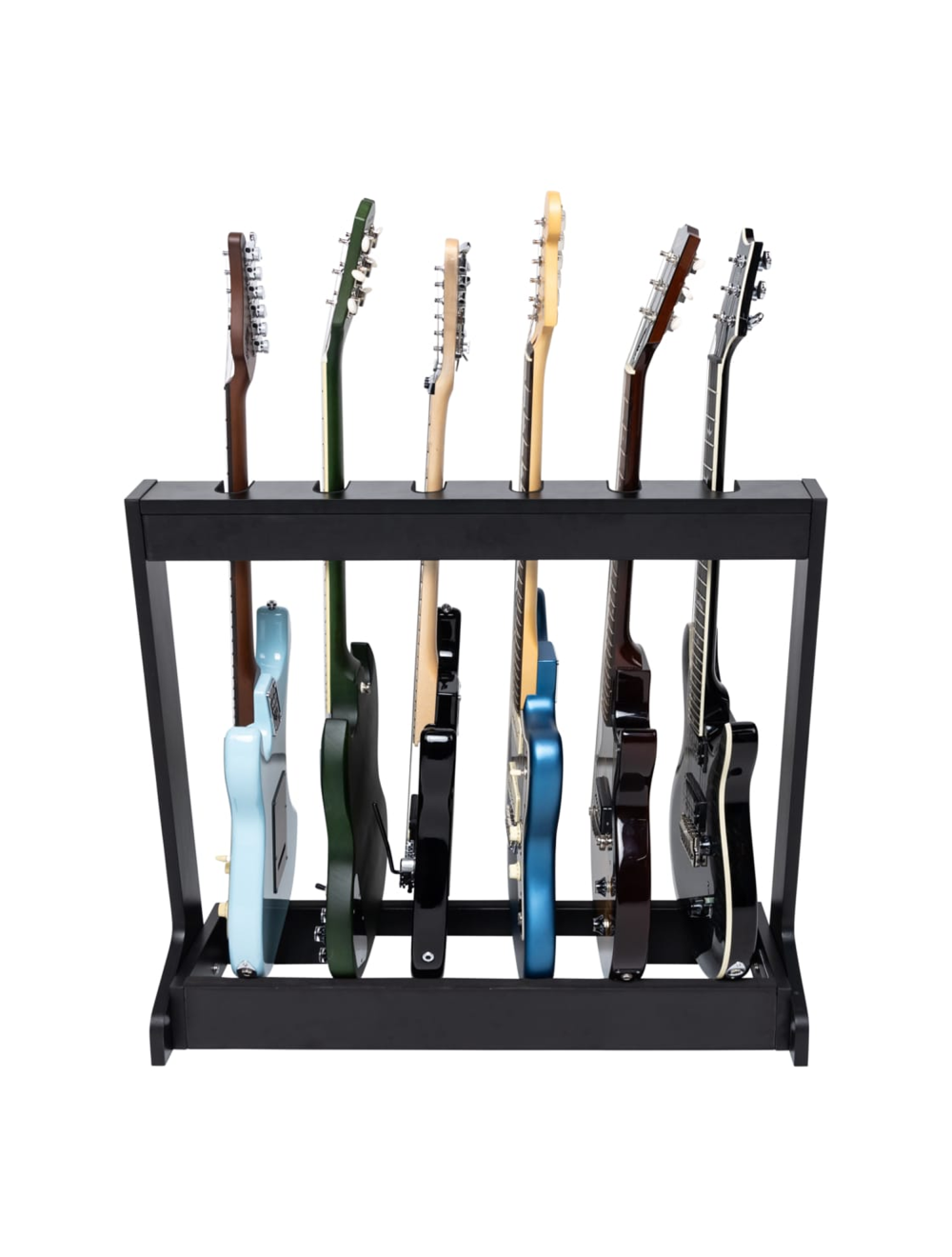 Gator Frameworks Wooden Guitar Rack for Up to 6 Guitars - Black
