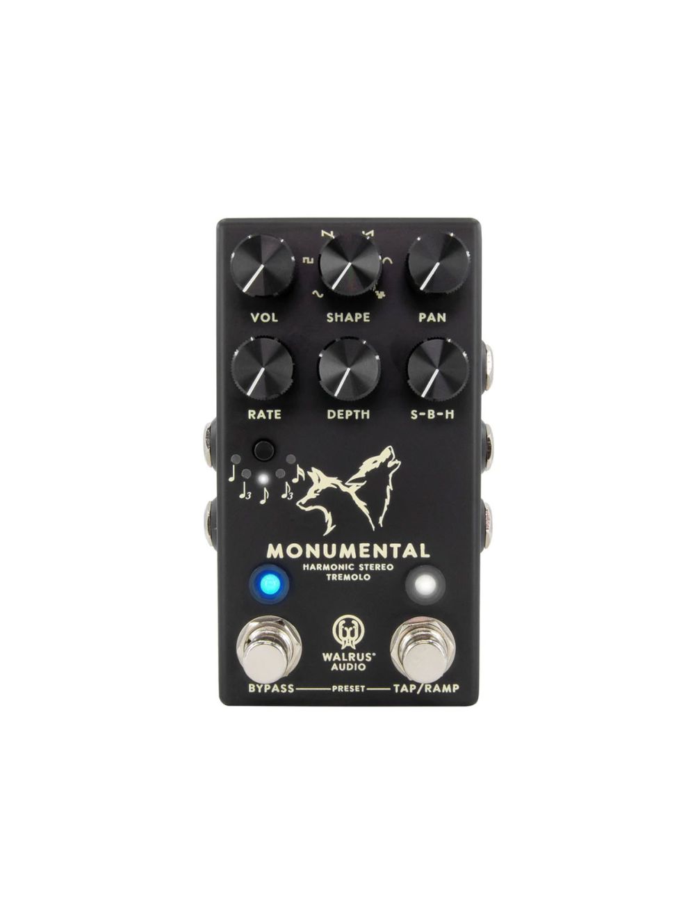 Walrus Audio Monumental Stereo Harmonic Tap Tremolo Pedal - Black - Open Box