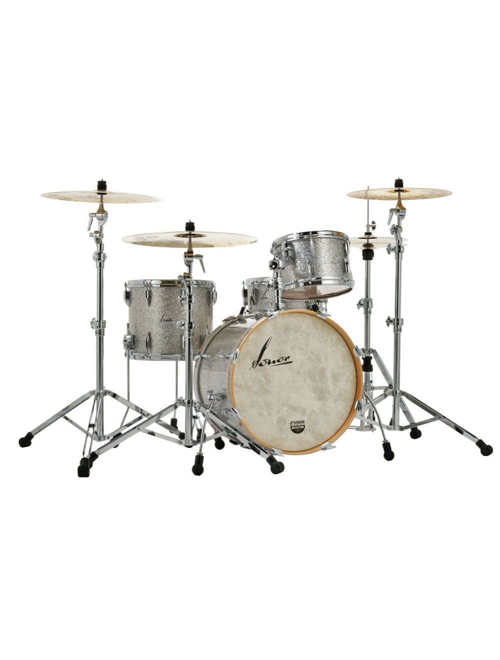Sonor Vintage Series 3-pc Shell Pack w/ 20" Kick - Vintage Silver Glitter