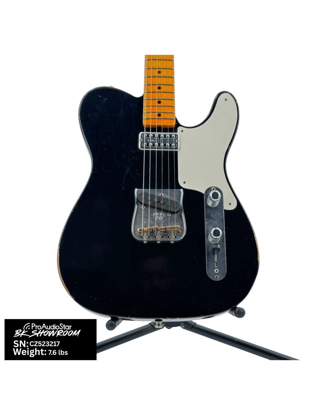 Used Fender Custom Shop Caballo Tono Telecaster - Black w/OHSC