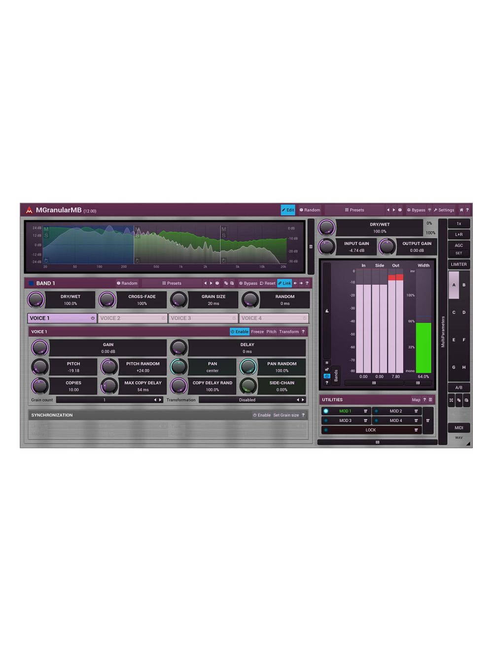 Melda MGranularMB Create New Sounds from Audio Material