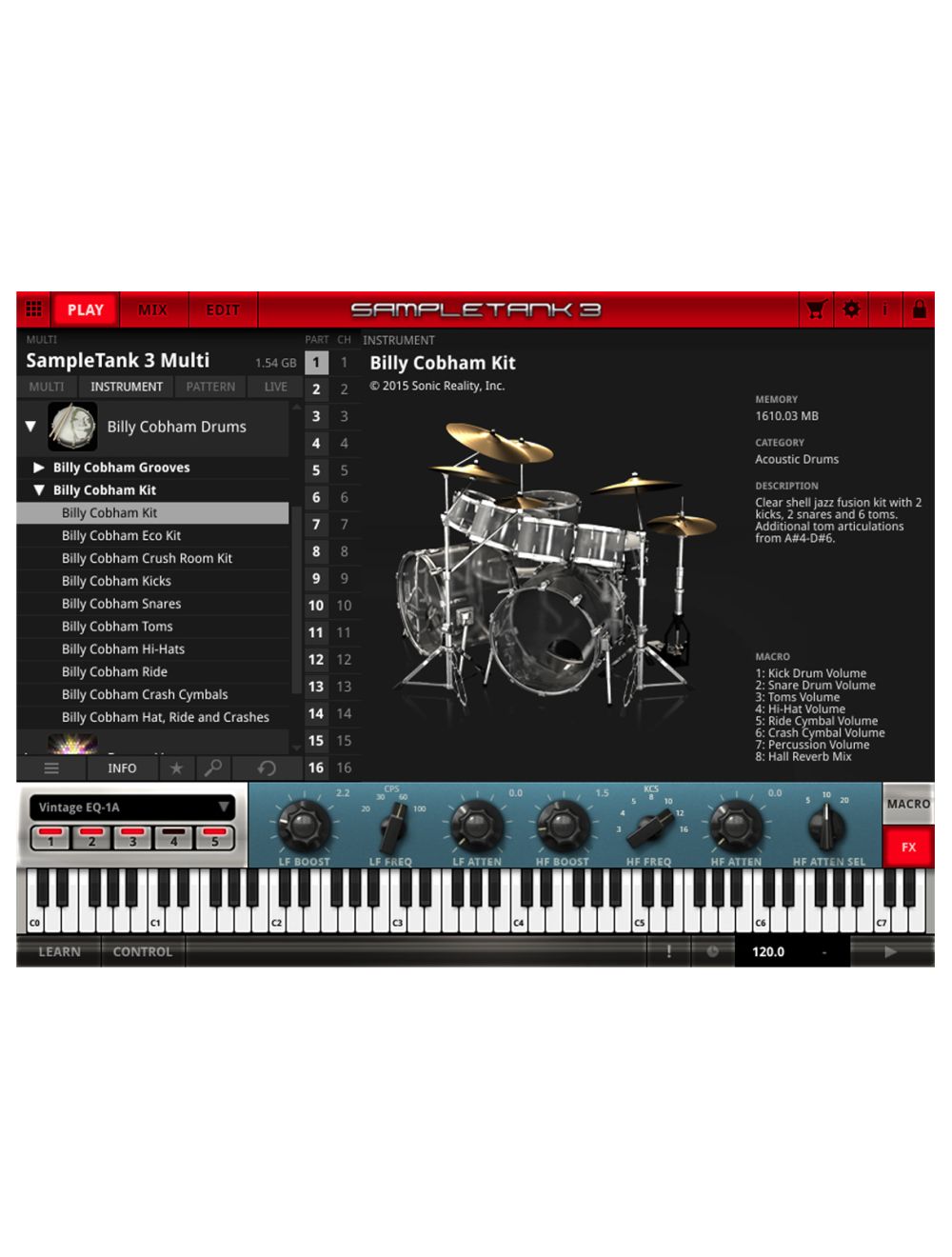 IK Multimedia Billy Cobham Drums Custom Shop