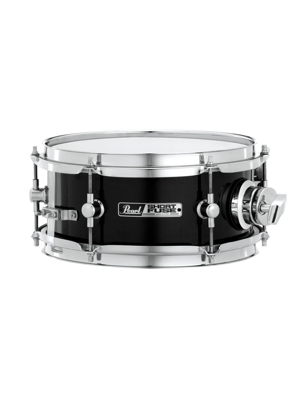 Pearl Short Fuse 10"x4.5" Snare Drum w/ Mount And Clamp - Jet Black - Open Box