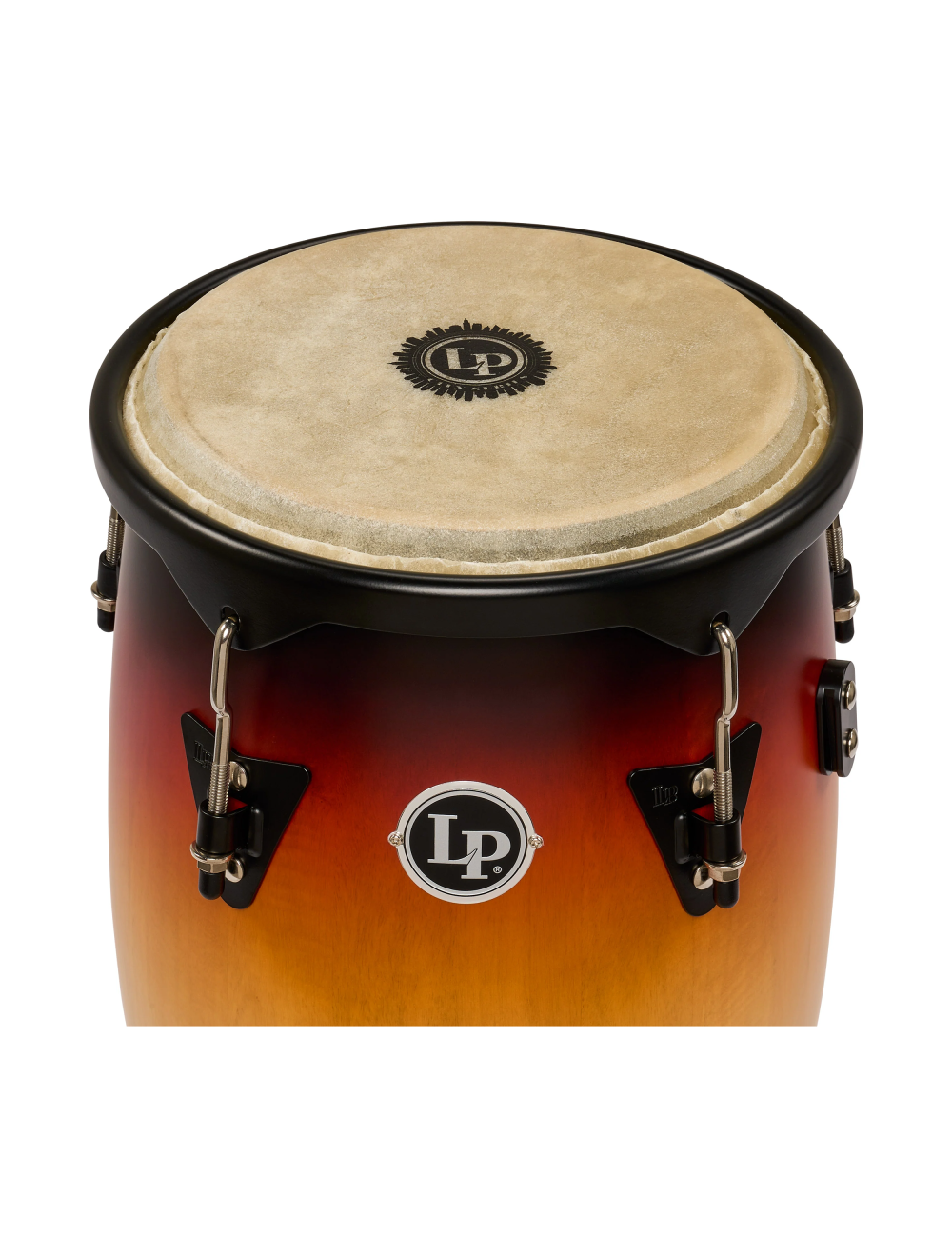 Latin Percussion 10/11" City II Conga Set w/Stand - Mango Vintage Sunburst Black
