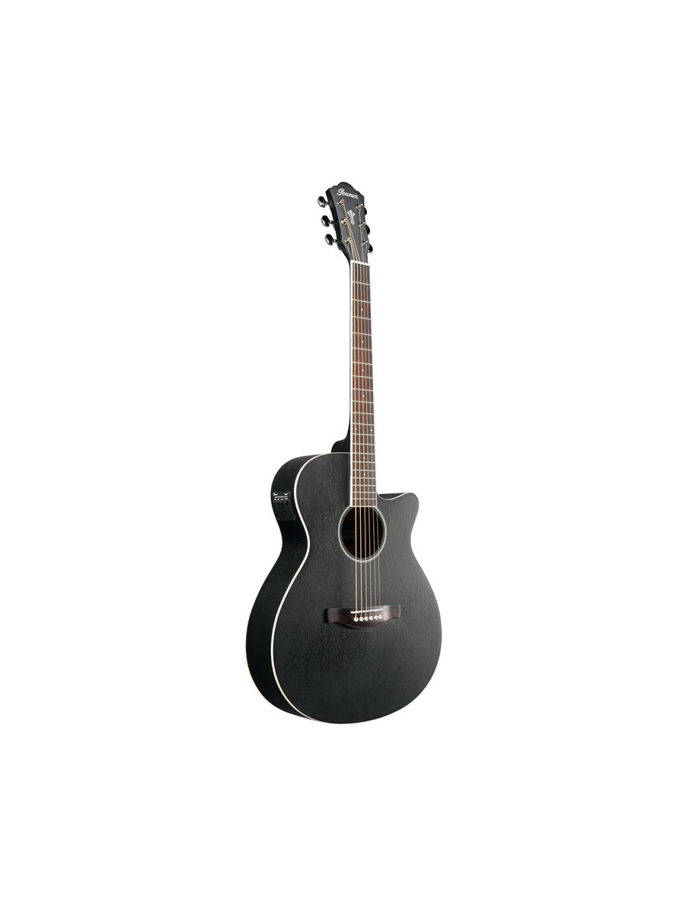 Ibanez AEG7MHWK Acoustic Electric Guitar Weatherd Black Open Pore