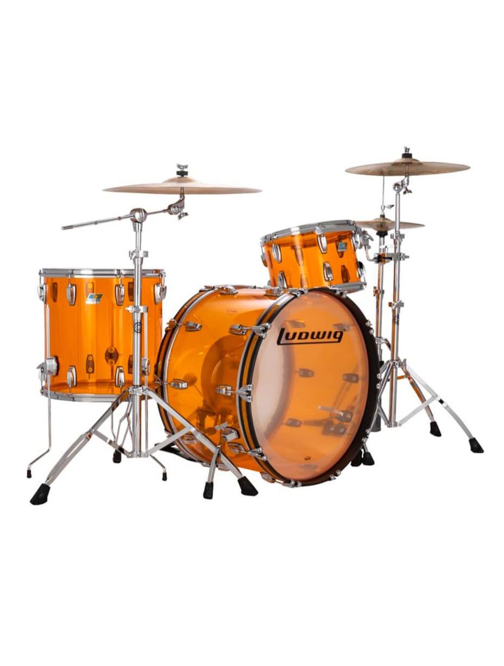 Ludwig Vistalite Fab 3pc Shell Pack w/ 22" Kick - Amber