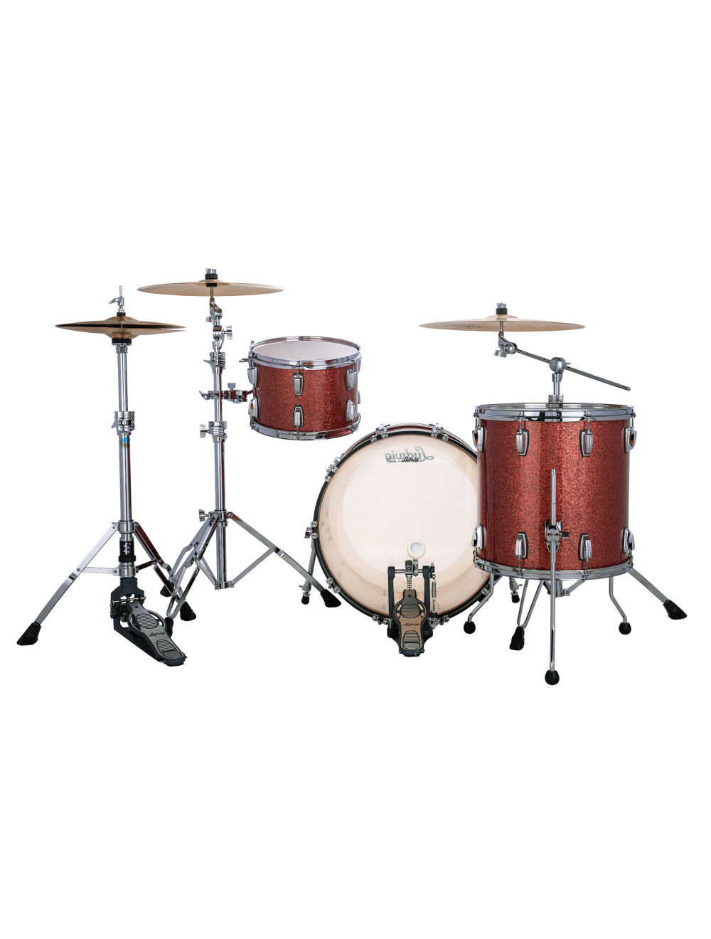 Ludwig Classic Maple Fab 3-pc Shell Pack w/22" Kick - Hybrid Copper Sparkle