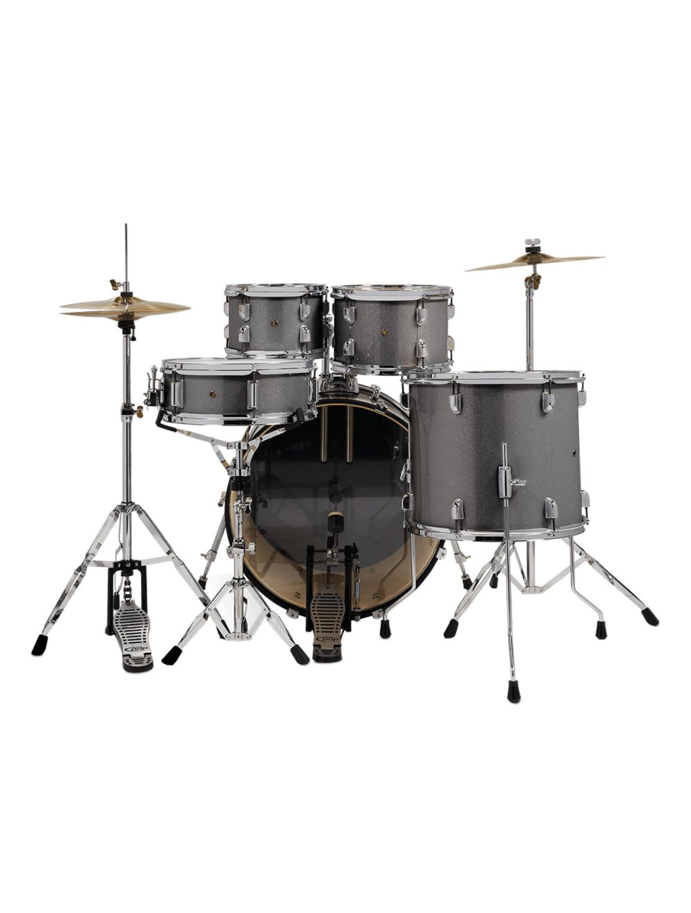 PDP Centerstage 5pc Drum Kit w/Hardware, Cymbals & Throne - Silver Sparkle